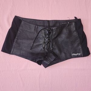 Playboy Leather Shorts Small